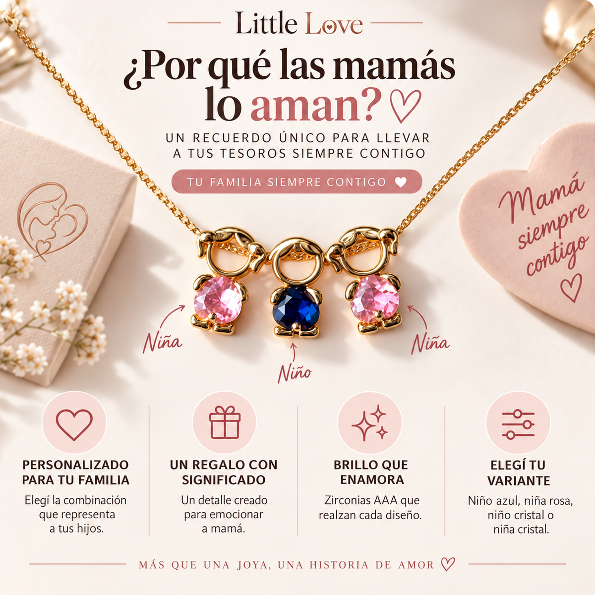 Dije Mis Tesoros | Niño y Niña